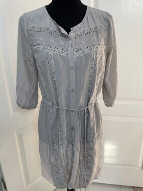 4 love and liberty silk dress Johnny Was 4 Love and Liberty Silk Black Tunic Dress T-Shirt Dress Size  Small 1D